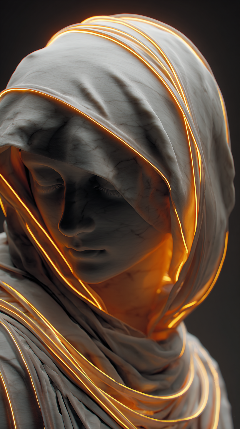 stgeorge1309_hyper-detailed_marble_bust_wrapped_in_interlocki_1324635e-04ce-4e77-ad81-e17475f5df55_2