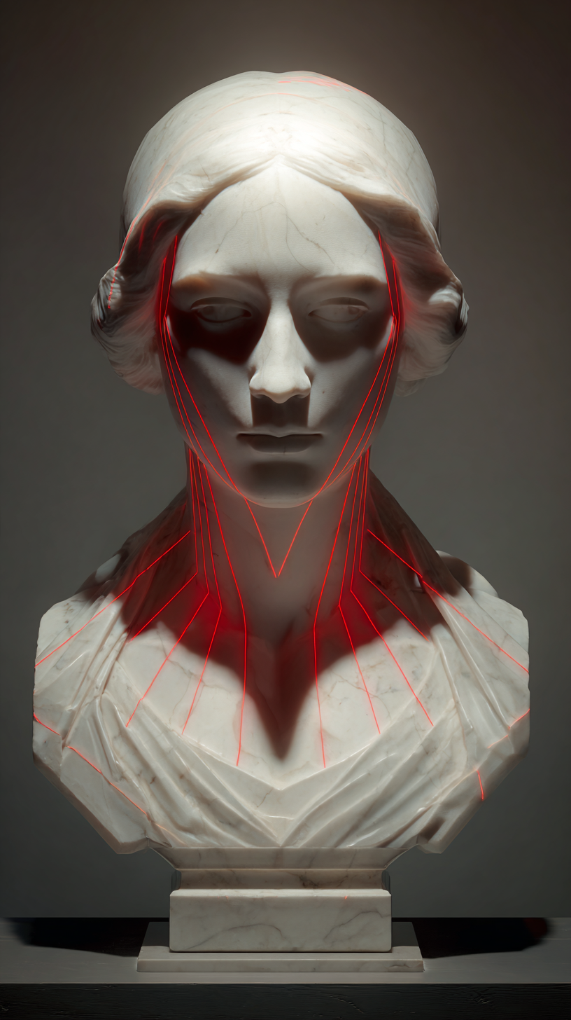 stgeorge1309_symmetrical_white_marble_bust_with_thin_glowing__70f8a9b7-1c3f-4ddb-8c31-9feb2124b348_1